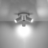 Taklampa Ring 3 P Vit - 3-skärmad Taklampa - Justerbara Armar - Lätt Installation - Hållbart Stål - Utbytbara GU10 Ljuskällor Carvallo