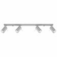 Taklampa Ring 4 L Grå - 4-Skärmad Justerbar Lampa - Lätt Installation - Hållbar Stål - Utbytbara GU10 Glödlampor Carvallo