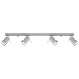 Taklampa Ring 4 L Grå - 4-Skärmad Justerbar Lampa - Lätt Installation - Hållbar Stål - Utbytbara GU10 Glödlampor Carvallo