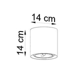 CULLO Betongtaklampa - Minimalistisk Industriell Design - Hållbar Grå Betong - GU10 Lampa Kompatibel - Lätt att Rengöra - Universell Montering Carvallo