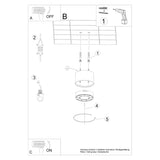DIO Taklampa - Vit LED - Minimalistisk Modern Design - Hållbart Aluminium Material - Polsk Kvalitet - Mångsidig för Vardagsrum eller Sovrum Carvallo