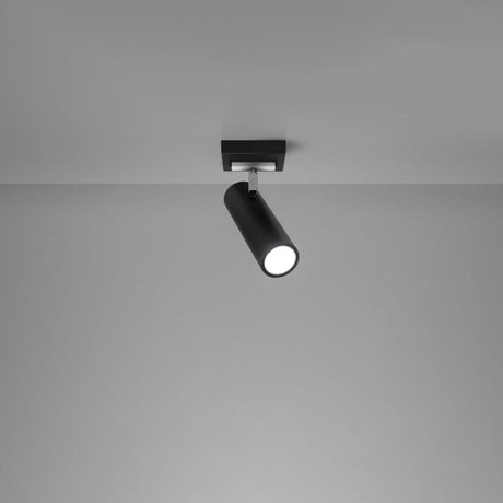 DIREZIONE Taklampa - 1-Ljuskälla Svart - Minimalistisk Modern Design - Justerbara Spotlight - GU10 Lampa Kompatibilitet - Perfekt för vilket rum som helst Carvallo