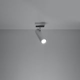 DIREZIONE Taklampa - 1-Ljus Vit - Minimalistisk Modern Design - Justerbara Spotlights - GU10 Lampa Kompatibilitet - Perfekt för Alla Rum Carvallo