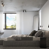 DIREZIONE Taklampa - 2-ljus Svart - Minimalistisk Modern Design - Justerbara Spotlights - GU10 Lampa Kompatibilitet - Perfekt för Vardagsrum och Kök Carvallo