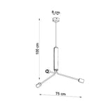 DUOMO 3 Industrilampa för Tak - Loftstil - Svart Stål - Flera Ljustyper Carvallo