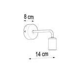 Duomo - Industriell Vägglampa - Loftstil Design - Pulverlackerad Stål - E27 Glödlampskompatibel - Svart Finish Carvallo