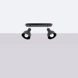 ELBA Taklampa - 2-Ljus Svart - Minimalistisk Justerbar Design - LED Kompatibel - Energivänlig - Idealisk för Kontor och Heminredning Carvallo