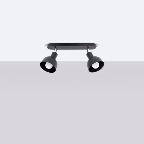 ELBA Taklampa - 2-Ljus Svart - Minimalistisk Justerbar Design - LED Kompatibel - Energivänlig - Idealisk för Kontor och Heminredning Carvallo