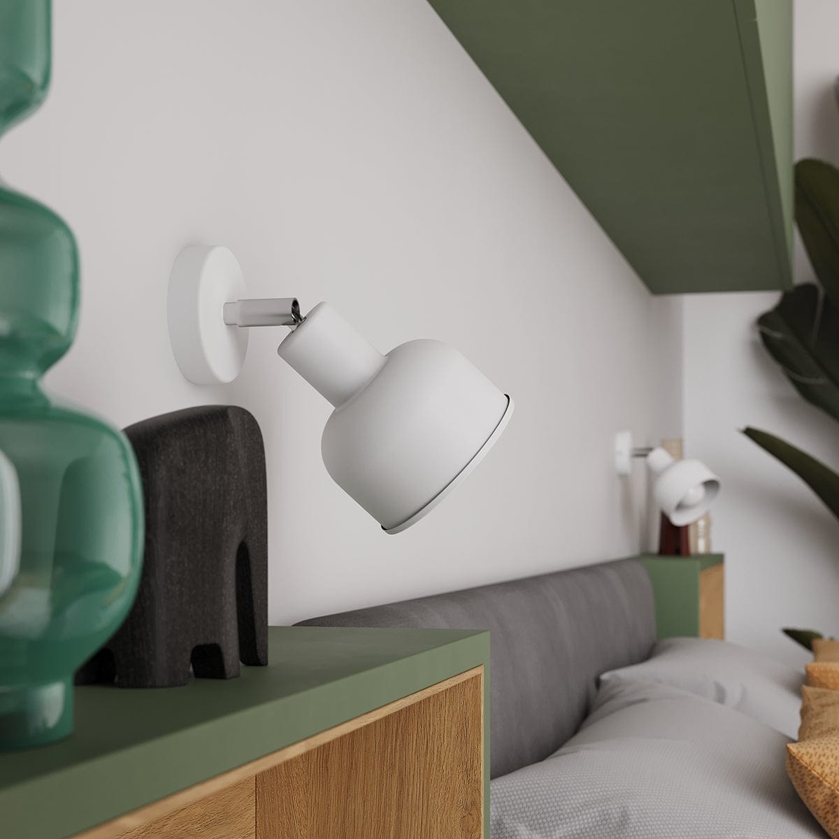 ELBA Taklampa - 2-Ljus Vit - Minimalistisk Justerbar Design - LED Kompatibel - Energibesparande - Idealisk för Kontor och Heminredning Carvallo