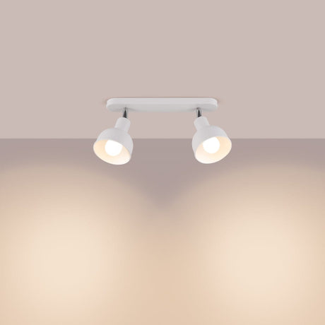 ELBA Taklampa - 2-Ljus Vit - Minimalistisk Justerbar Design - LED Kompatibel - Energibesparande - Idealisk för Kontor och Heminredning Carvallo