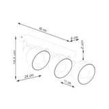 ELBA Taklampa - 3-Ljus Vit - Minimalistisk Justerbar Design - LED Kompatibel - Energisnål - Idealisk för Moderna Interiörer Carvallo