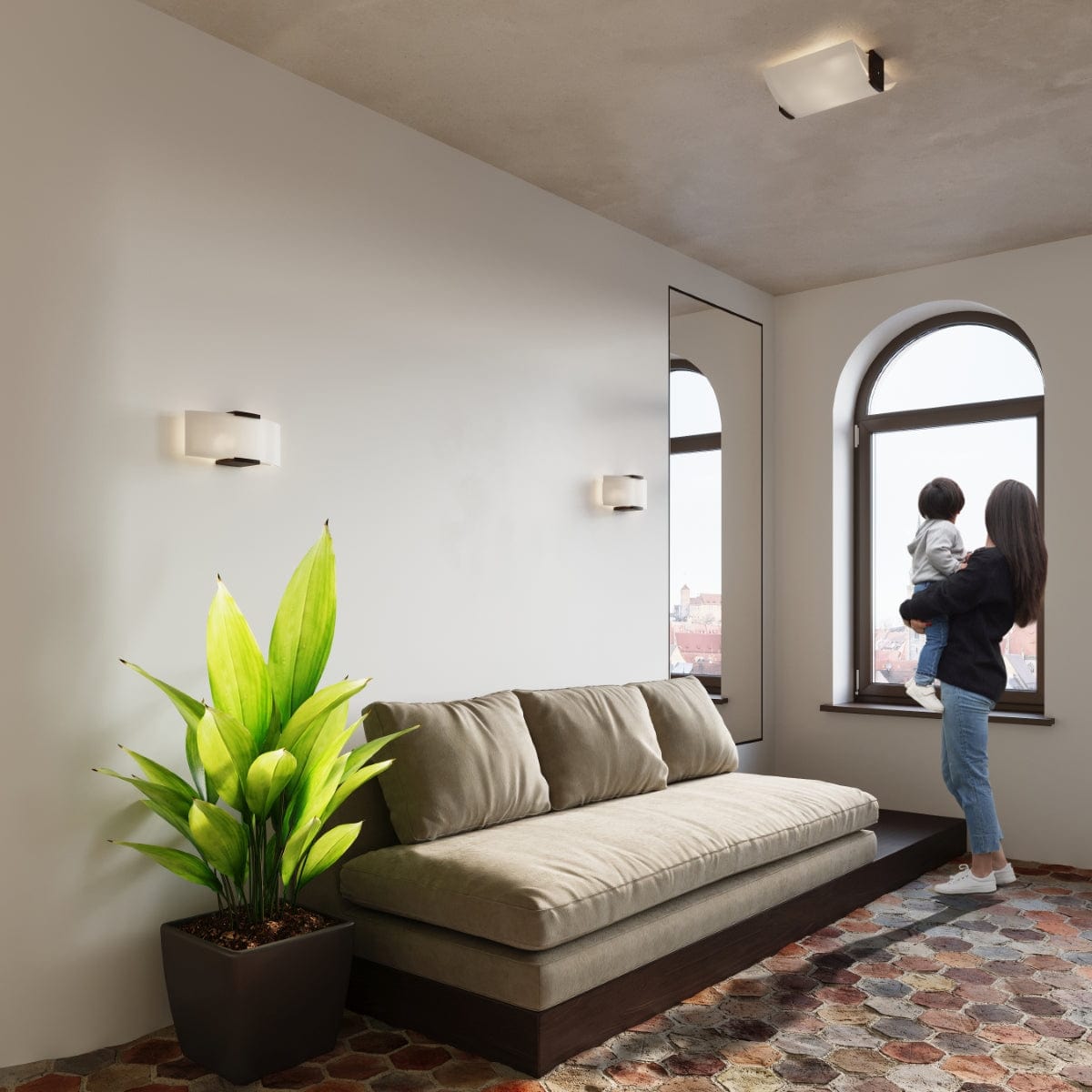 Emilio Vägglampa - Trä & Matt Glas - E27 Max 15W - Varm Ambient Belysning Carvallo