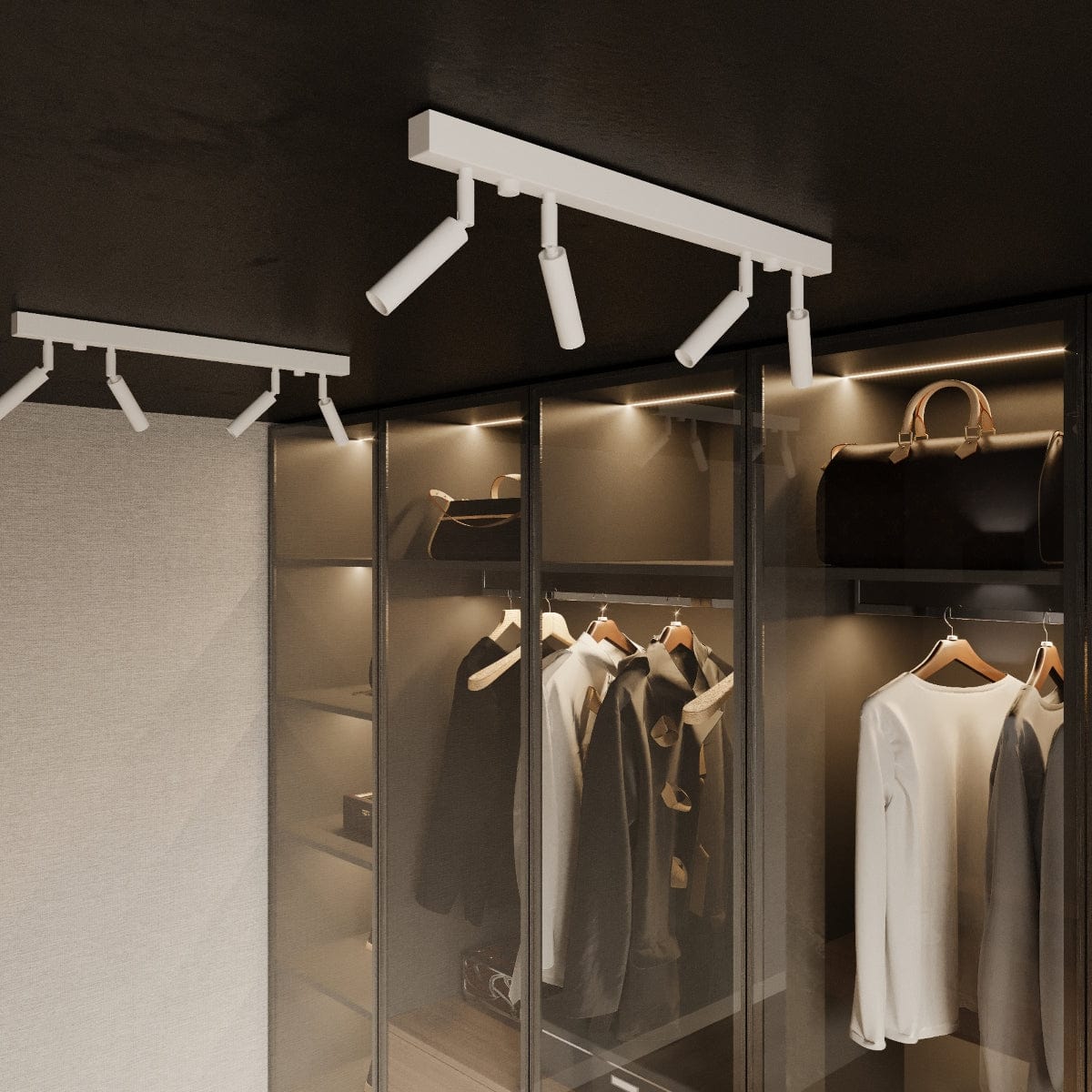 Eyetech Spot Taklampa - 3-Ljus Vit - Justerbar Riktning - Minimalistisk Design - Pulverbetsad Stål - Utbytbara G9 Lampa - Loft Stil Belysning Carvallo