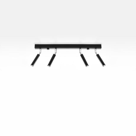 Eyetech Spot Ceiling Light - 4-Lamps svart - Justerbar riktning - Minimalistisk design - Pulverlackerad stål - Utbytbara G9-lampor - Loftstil belysning Carvallo