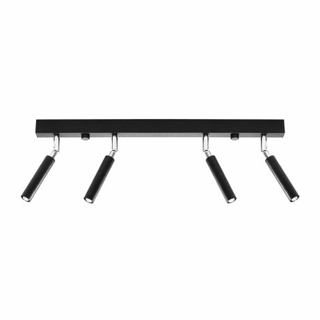 Eyetech Spot Ceiling Light - 4-Lamps svart - Justerbar riktning - Minimalistisk design - Pulverlackerad stål - Utbytbara G9-lampor - Loftstil belysning Carvallo
