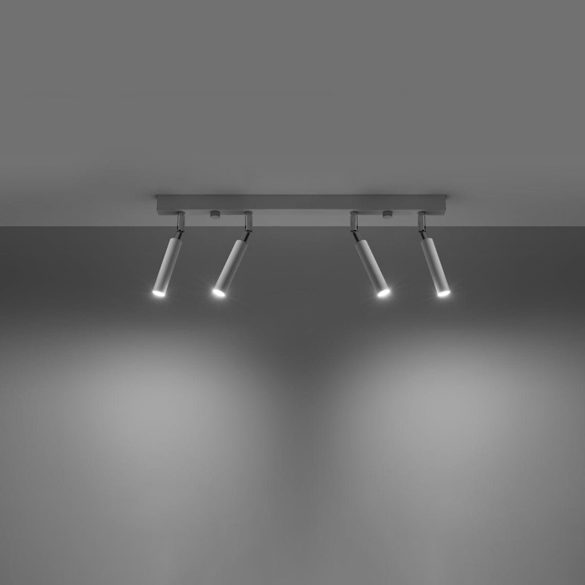 Eyetech Spottaklampa - 4-Ljus Vit - Justerbar Riktning - Minimalistisk Design - Pulverlackerad Stål - Utbytbara G9 Lampor - Loftstil Belysning Carvallo