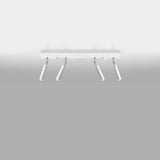 Eyetech Spottaklampa - 4-Ljus Vit - Justerbar Riktning - Minimalistisk Design - Pulverlackerad Stål - Utbytbara G9 Lampor - Loftstil Belysning Carvallo