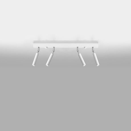 Eyetech Spottaklampa - 4-Ljus Vit - Justerbar Riktning - Minimalistisk Design - Pulverlackerad Stål - Utbytbara G9 Lampor - Loftstil Belysning Carvallo
