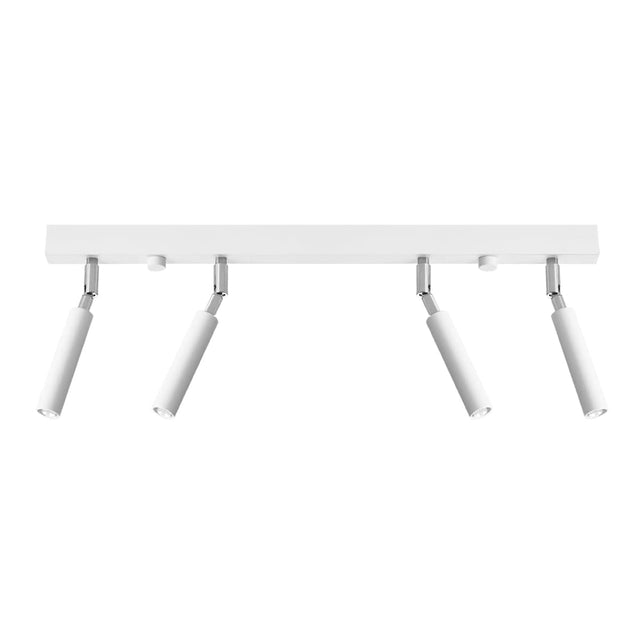 Eyetech Spottaklampa - 4-Ljus Vit - Justerbar Riktning - Minimalistisk Design - Pulverlackerad Stål - Utbytbara G9 Lampor - Loftstil Belysning Carvallo