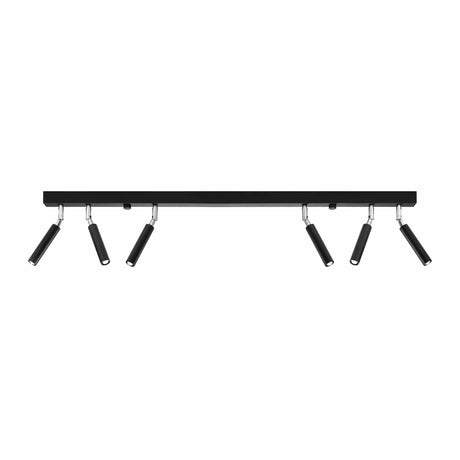 Eyetech Spot Taklampa - 6-Ljuskällor Svart - Justerbar Rikting - Industriell Design - Pulverlackerad Stål - Utbytbara G9 Glödlampor - Loft Stil Belysning Carvallo