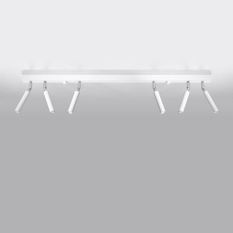 Eyetech Spot Taklampa - 6-Ljus Vit - Justerbar Riktning - Industriell Design - Pulverbestruken Stål - Utbytbara G9 Glödlampor - Loft Stil Belysning Carvallo