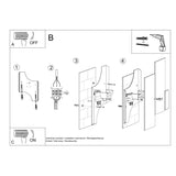 Fabiano Vägglampa - Modern Krom & Vit - Stål & Glas - E27 Max 15W LED - Geometrisk Design Carvallo