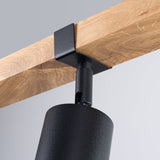 Fager Taklampa - 3-Ljus Svart - Riktad Belysning - Naturligt Trä & Metall - Justerbara Skärmar - Skandinavisk Minimalistisk Design - Energikapabel Carvallo