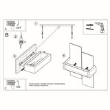Feniks Modern Vägglampa - E27 - Trä & Glas - Naturligt Trä - 43x30x12 cm Carvallo
