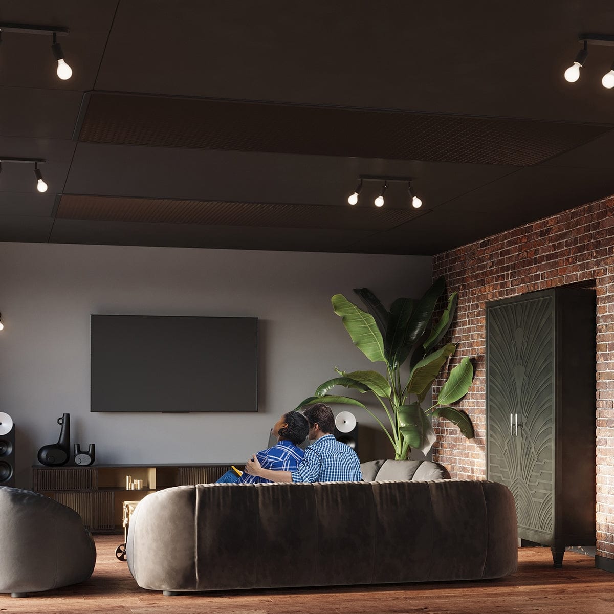 Fornes Taklampa 3 Svart - Modern Minimalistisk Design - Justerbara Ljusvinklar - Hållbar Metallram - Mångsidig Belysningslösning - Smart Glödlampa Kompatibel Carvallo