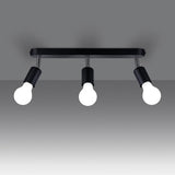 Fornes Taklampa 3 Svart - Modern Minimalistisk Design - Justerbara Ljusvinklar - Hållbar Metallram - Mångsidig Belysningslösning - Smart Glödlampa Kompatibel Carvallo