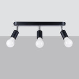 Fornes Taklampa 3 Svart - Modern Minimalistisk Design - Justerbara Ljusvinklar - Hållbar Metallram - Mångsidig Belysningslösning - Smart Glödlampa Kompatibel Carvallo