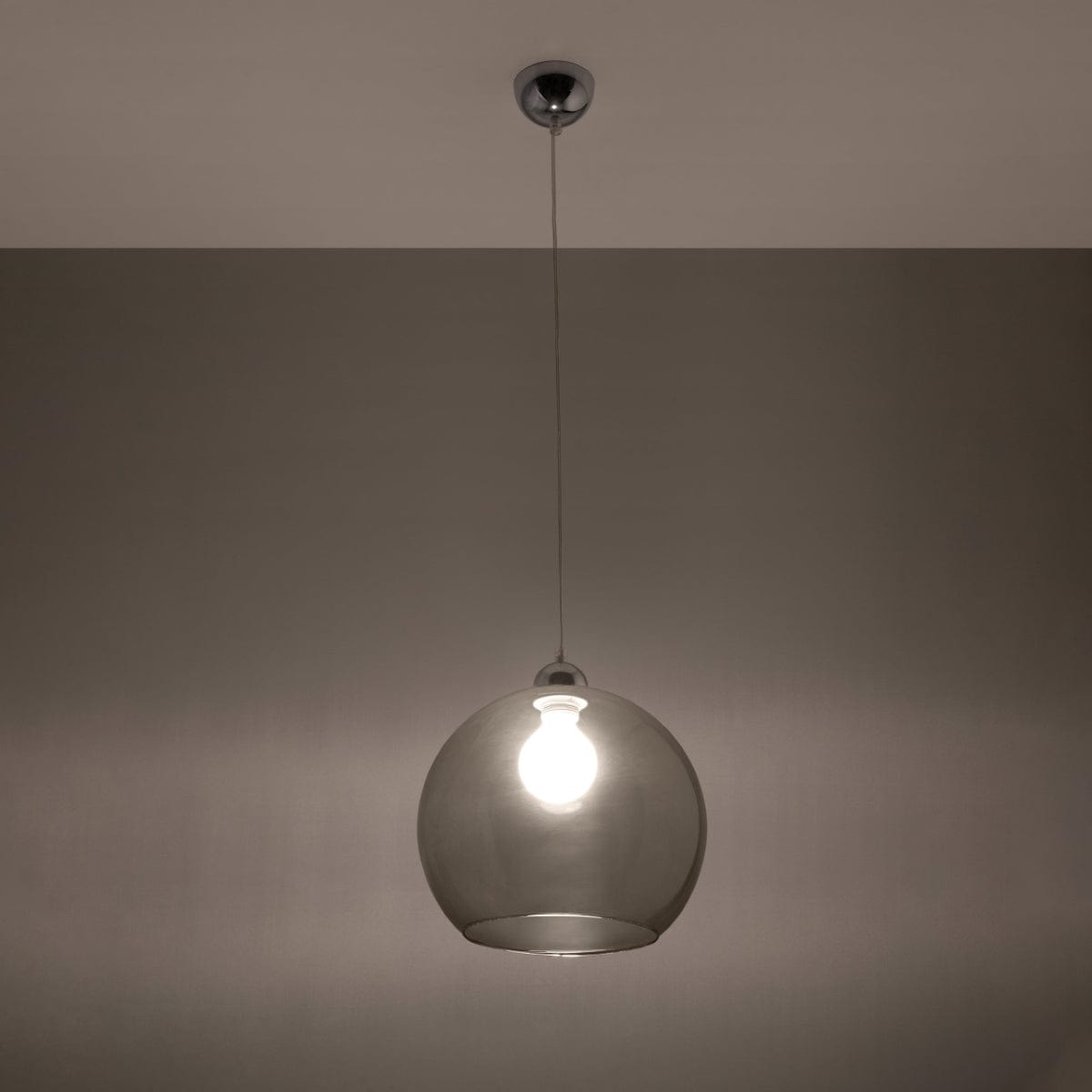 Glasbollpendellampa - Elegant design - 8 färgalternativ - Utbytbar E27-lampa kompatibel - Jämn ljusfördelning Carvallo