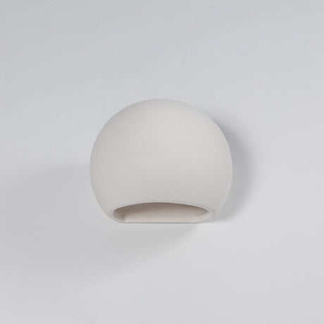 Globe Keramisk Vägglampa - Modern Cirkel Design - Mjuk Belysning - Vit Carvallo