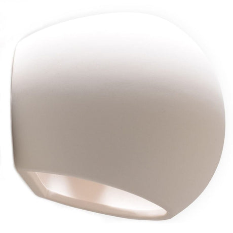 Globe Keramisk Vägglampa - Modern Cirkel Design - Mjuk Belysning - Vit Carvallo