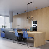 Gotto Taklampa - Modern Loft Design - Svart Stål och Naturligt Trä - Varm Lugnande Ljus - Hållbar Konstruktion - Perfekt för Klassiska och Moderna Interiörer Carvallo