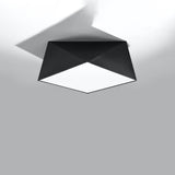 HEXA Svart Taklampa 35 cm - Modern Geometrisk Design - E27 Glödlampa Kompatibilitet - Hållbar & Stilren Belysning för Samtida Interiörer Carvallo