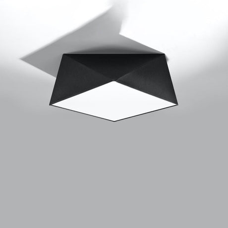 HEXA Svart Taklampa 35 cm - Modern Geometrisk Design - E27 Glödlampa Kompatibilitet - Hållbar & Stilren Belysning för Samtida Interiörer Carvallo