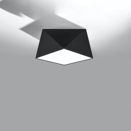 HEXA Svart Taklampa - Modern Geometrisk Design - E27 Lampa Kompatibilitet - 3 Färgval - Elegant & Funktionell Belysning för Alla Rum Carvallo