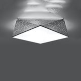 HEXA Silver Taklampa 45 cm - Modern Geometrisk Design - E27 Glödlampa Kompatibel - Stilig Belysning för Samtida Interiörer Carvallo