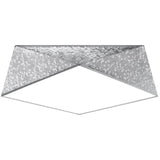 HEXA Silver Taklampa 45 cm - Modern Geometrisk Design - E27 Glödlampa Kompatibel - Stilig Belysning för Samtida Interiörer Carvallo