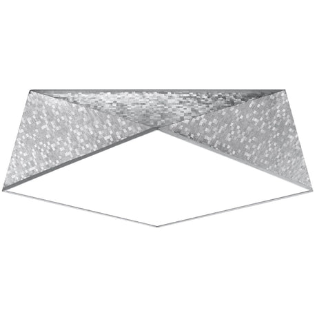 HEXA Silver Taklampa 45 cm - Modern Geometrisk Design - E27 Glödlampa Kompatibel - Stilig Belysning för Samtida Interiörer Carvallo