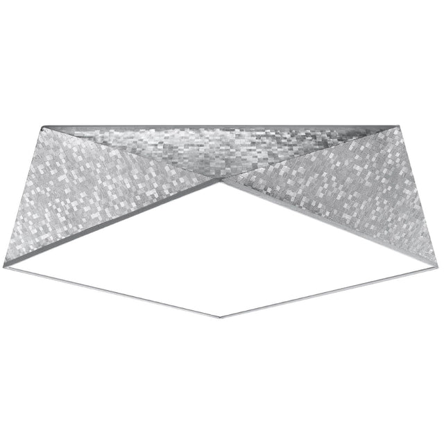 HEXA Silver Taklampa 45 cm - Modern Geometrisk Design - E27 Glödlampa Kompatibel - Stilig Belysning för Samtida Interiörer Carvallo