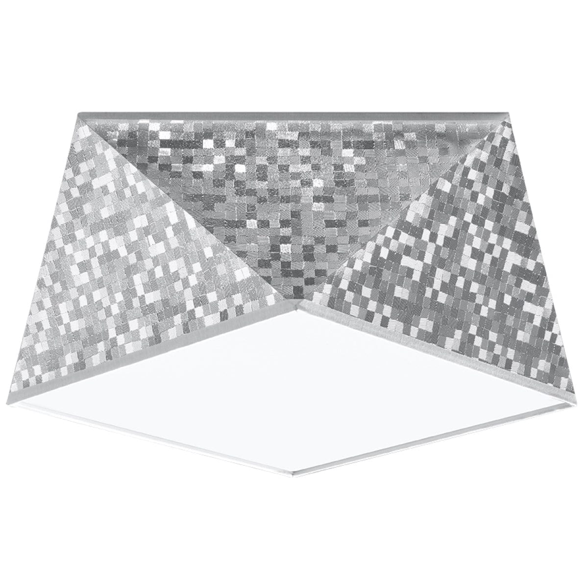 HEXA Silver Taklampa - Geometrisk Modern Design - E27 Glödlampa Kompatibilitet - 3 Färgval - Snygg & Funktionell Belysning för Allt Inredning Carvallo