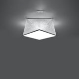 HEXA Silver Taklampa - Geometrisk Modern Design - E27 Glödlampa Kompatibilitet - 3 Färgval - Snygg & Funktionell Belysning för Allt Inredning Carvallo