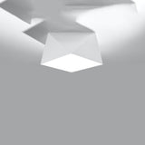 HEXA Vit Taklampa - Modern Geometrisk Design - E27 Lampa Kompatibilitet - 3 Färgval - Stilig & Funktionell Belysning för Alla Rum Carvallo