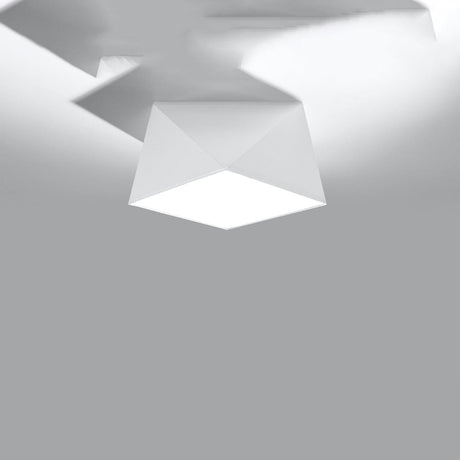 HEXA Vit Taklampa - Modern Geometrisk Design - E27 Lampa Kompatibilitet - 3 Färgval - Stilig & Funktionell Belysning för Alla Rum Carvallo