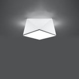 HEXA Vit Taklampa - Modern Geometrisk Design - E27 Lampa Kompatibilitet - 3 Färgval - Stilig & Funktionell Belysning för Alla Rum Carvallo