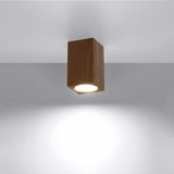 KEKE 10 Ek Taklampa - Minimalistisk Trädesign - Hållbar Loft Stil Belysning - Justerbar Lampfärg och Effekt Carvallo