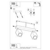 KEKE 2 Eklampa - Minimalistisk Trädesign - Loftstil Belysning - Hållbara och Justerbara Lampa Alternativ Carvallo
