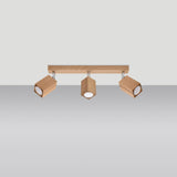 KEKE 3 Ek Taklampa - Modern Minimalistisk Belysning - Loft Stil Trädesign - Hållbara och Justerbara Lampa Alternativ Carvallo